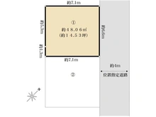 【千葉県/市川市平田】市川市平田4丁目　土地　1区画 区画図
