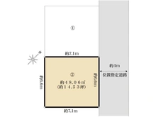 【千葉県/市川市平田】市川市平田4丁目　土地　2区画 区画図