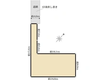 【千葉県/市川市新田】市川市新田2丁目　土地 区画図