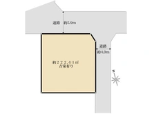 【千葉県/市川市北国分】市川市北国分二丁目　古家付き土地 区画図