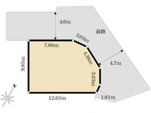 【神奈川県/座間市ひばりが丘】座間市ひばりが丘2丁目古家付土地 区画図