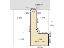 【埼玉県/さいたま市大宮区吉敷町】さいたま市大宮区吉敷町3丁目　4号地 区画図