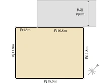 【埼玉県/鶴ヶ島市大字鶴ヶ丘】鶴ヶ島市大字鶴ケ丘　古家付売地 区画図