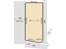 【埼玉県/北本市深井】北本市深井8丁目 売地 区画図