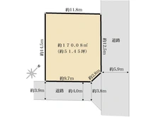 【東京都/世田谷区深沢】世田谷区深沢6丁目　土地 区画図
