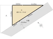 【東京都/江戸川区西葛西】江戸川区西葛西1丁目　B区画建築条件付売地 区画図