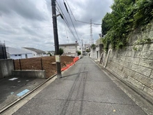 【神奈川県/川崎市高津区下作延】川崎市高津区下作延七丁目　売地2区画 前面道路