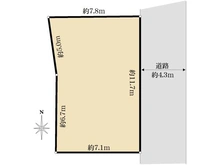 【大阪府/高槻市東和町】高槻市東和町　建物付き売地 区画図
