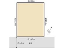 【大阪府/高槻市日吉台四番町】高槻市日吉台四番町　建物付き売地 区画図