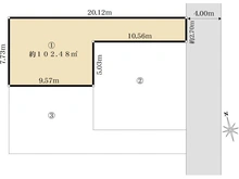 【東京都/杉並区高井戸西】杉並区高井戸西2丁目建築条件付き売地　NO.1 区画図