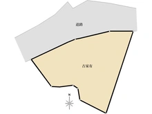 【茨城県/北茨城市大津町】北茨城市大津町古家付き土地 区画図