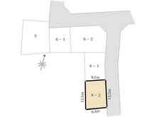 【埼玉県/所沢市大字上安松】土地区画整理事業地(4)41街区8-2画地 区画図