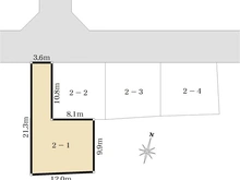 【埼玉県/所沢市大字上安松】土地区画整理事業地(5)43街区2-1画地 区画図