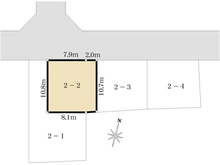 【埼玉県/所沢市大字上安松】土地区画整理事業地(6)43街区2-2画地 区画図