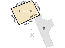 【東京都/東久留米市大門町】東久留米市大門町1丁目古家付土地 区画図