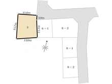 【埼玉県/所沢市大字北秋津】土地区画整理事業地(2)41街区3画地 区画図
