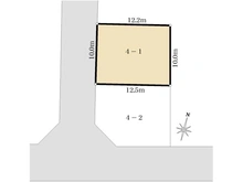 【埼玉県/所沢市大字上安松】土地区画整理事業地(3)45街区4-1画地 区画図