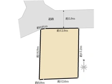 【東京都/練馬区関町東】練馬区関町東2丁目　古家付土地 区画図