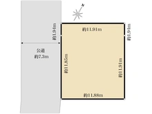 【東京都/練馬区石神井台】練馬区石神井台2丁目　古家付土地 区画図