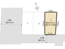 【埼玉県/さいたま市大宮区堀の内町】さいたま市大宮区堀の内町3丁目　3区画 区画図