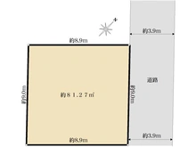 【東京都/立川市砂川町】立川市砂川町6丁目　古家付売地 区画図