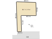 【東京都/東大和市向原】東大和市向原6丁目　売地 区画図