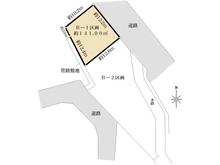 【東京都/八王子市楢原町】八王子市楢原町B-1区画　売地 区画図