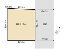【東京都/東大和市清原】東大和市清原4丁目　売地 区画図