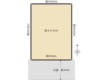【大阪府/八尾市東山本新町】八尾市東山本新町4丁目　売土地 区画図