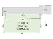 【大阪府/大阪市東住吉区山坂】大阪市東住吉区山坂二丁目　古家付き土地 区画図