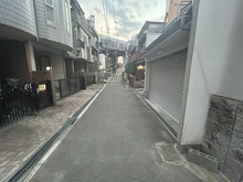 【大阪府/大阪市東住吉区北田辺】大阪市東住吉区北田辺五丁目　売土地 前面道路：西向き（田辺駅方面）