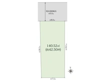 【大阪府/大阪市東住吉区湯里】大阪市東住吉区湯里一丁目（古家付土地） 区画図