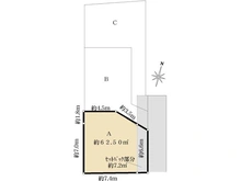 【東京都/品川区荏原】品川区荏原5丁目建築条件付売地　A区画 区画図