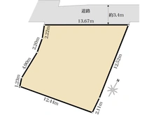 【神奈川県/横浜市旭区市沢町】旭区市沢町　売地 区画図