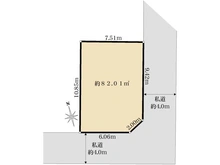 【東京都/足立区西新井栄町】足立区西新井栄町一丁目　売地 区画図