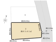 【東京都/北区西が丘】北区西が丘2丁目売地　2号地 区画図