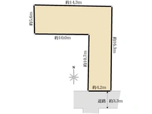 【京都府/京都市中京区西ノ京池ノ内町】京都市中京区西ノ京池ノ内町　古家付土地 区画図