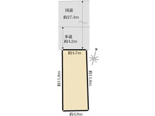【兵庫県/西宮市弓場町】兵庫県西宮市弓場町　土地 区画図