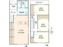 【京都府/向日市寺戸町】向日市寺戸町山縄手 建物参考プラン：91.50m2（1F：48.03m2、2F：43.47m2）