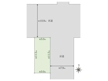 【東京都/江東区毛利】江東区毛利一丁目土地 区画図