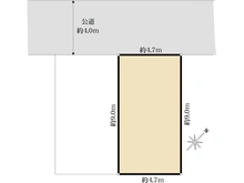 【東京都/江東区越中島】江東区越中島二丁目　土地　一区画 区画図