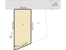 【神奈川県/横浜市旭区中希望が丘】旭区中希望が丘　土地A区画 区画図