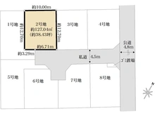 【神奈川県/横浜市都筑区南山田町】都筑区南山田町　土地　2号地 / 全8区画 区画図