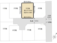 【神奈川県/横浜市都筑区南山田町】都筑区南山田町　土地　3号地 / 全8区画 区画図