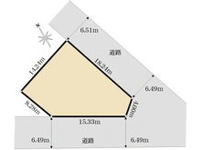 【神奈川県/横浜市旭区柏町】旭区柏町　古家付き土地 区画図