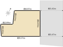 【東京都/品川区東品川】東品川一丁目 古家付売地 区画図