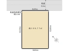 【東京都/品川区東五反田】品川区東五反田三丁目　土地 区画図