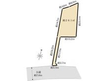 【千葉県/千葉市花見川区朝日ケ丘】千葉市花見川区朝日ケ丘一丁目　古家付き売地 区画図