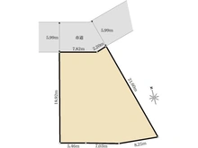 【千葉県/習志野市袖ケ浦】習志野市袖ケ浦四丁目　古家付土地 区画図
