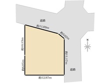 【千葉県/我孫子市布佐平和台】我孫子市布佐平和台三丁目　古家付土地 区画図